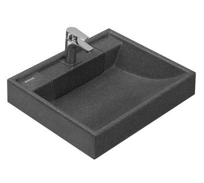 Раковина Акватон Рейн 60 графит 1A72103KRW210 для установки над стиральной машиной