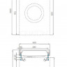 Раковина Акватон Рейн 60 графит 1A72103KRW210 для установки над стиральной машиной