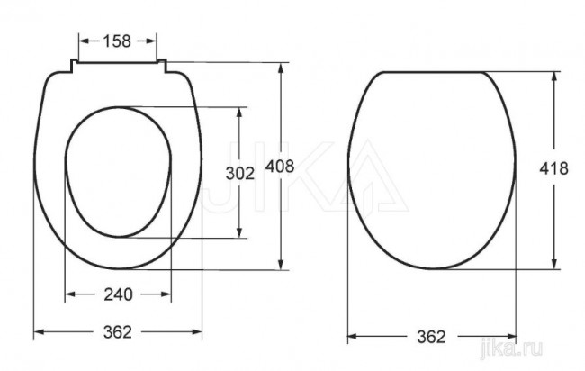 Сиденье для унитаза Jika Lyra 8.9138.0.000.063.R полипропилен