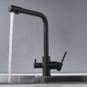 Смеситель Maretti Project Black PB31RZF12 для кухни с подключением к фильтру черный матовый