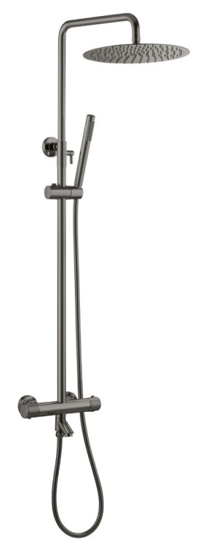 Душевая система Boheme Uno 468-T-GM термостат оружейная сталь (графит)