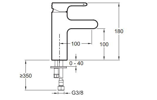 Смеситель Jacob Delafon Singulier E10496-CP для раковины