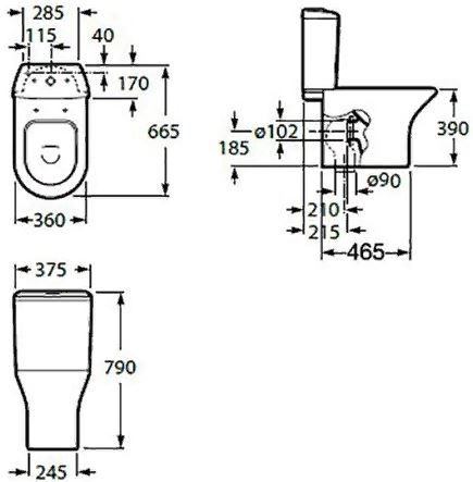 Бачок для унитаза Roca Leon 341649000