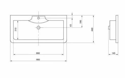 Раковина Акватон Сиена М 90 1A70623KSN010