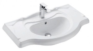 Раковина Акватон Лаура 85 1A706731LU080 белый мрамор