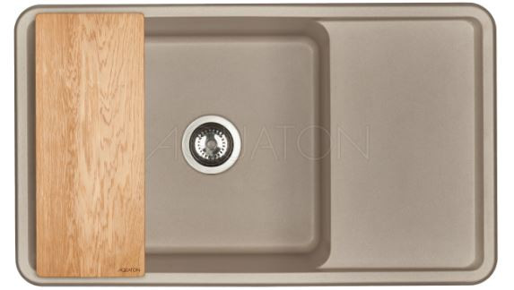 Мойка для кухни Акватон Беллис 87 1A724832BS250 серый шелк