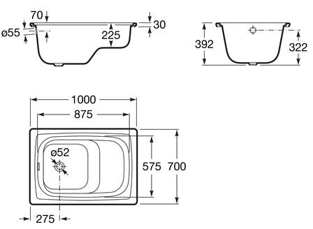 Ванна стальная Roca Contesa Banaseo 100*70 213100001