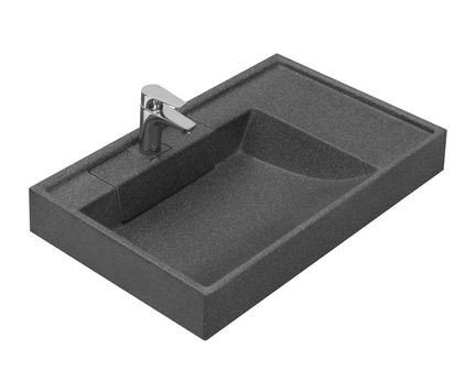 Раковина Акватон Рейн 80 графит 1A72113KRW210 для установки над стиральной машиной