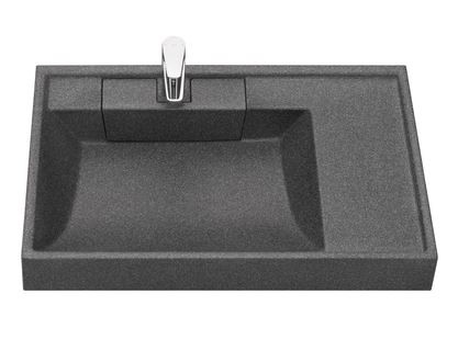 Раковина Акватон Рейн 80 графит 1A72113KRW210 для установки над стиральной машиной