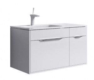 Тумба под раковину Aqwella Malaga 90 L Mal.01.09/L белая