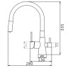 Смеситель Maretti Project Black PB31RGF71 для кухни с подключением к фильтру черный матовый