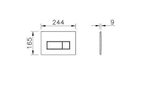 Клавиша смыва VitrA Root Square 740-2395 никель