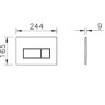 Клавиша смыва VitrA Root Square 740-2395 никель