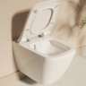 Комплект инсталляции VitrA 9856B003-7207 с безободковым унитазом VitrA Integra Square кнопка хром глянец
