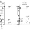 Комплект инсталляции VitrA 9856B003-7207 с безободковым унитазом VitrA Integra Square кнопка хром глянец