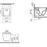 Комплект инсталляции VitrA 9856B003-7207 с безободковым унитазом VitrA Integra Square кнопка хром глянец