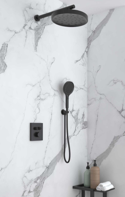 Душевая система Vincea Inspire VSFW-3I21MT2MB термостат встраиваемая черный матовый