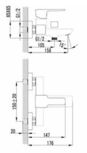 Смеситель Lemark Basis LM3602C для ванны