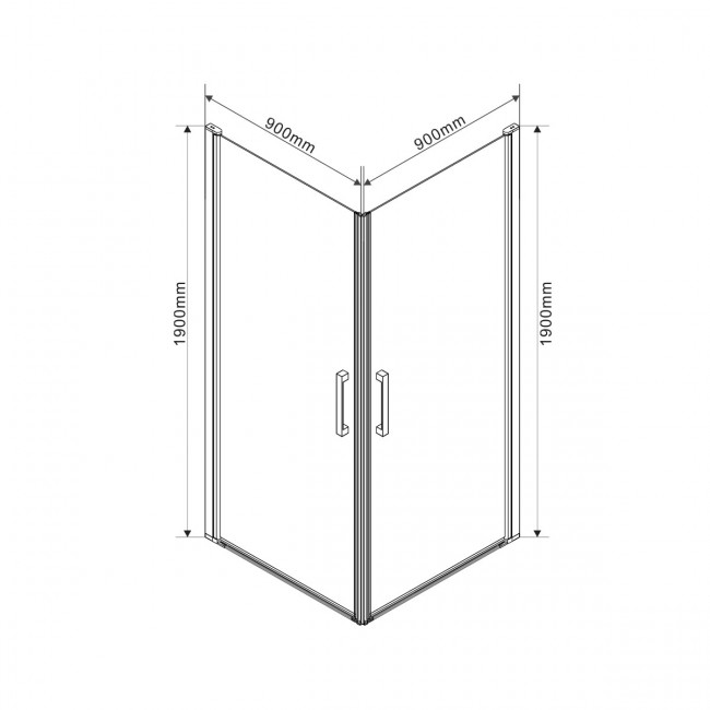 Душевой уголок Vincea Orta 90*90 VSS-1O9090CL прозрачное