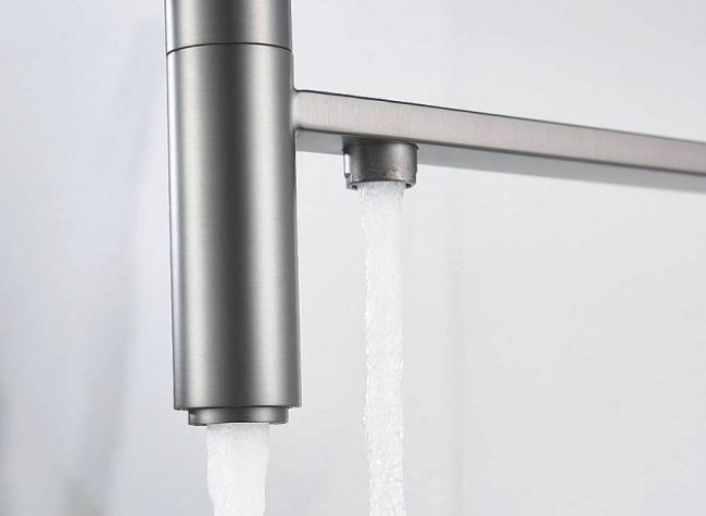 Смеситель Maretti Calabria CA31RGF11 для кухни с подключением к фильтру оружейная сталь