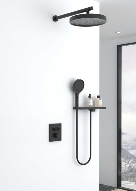 Душевая система Vincea Inspire VSFW-3I21MT2RMB термостат встраиваемая черный матовый