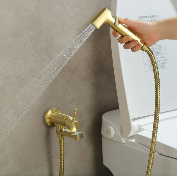 Комплект гигиенического душа Aquatek Ника AQ1819BG золото шлифованное