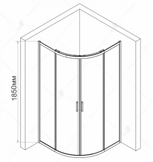 Душевой уголок RGW CL-53B 90*90 06095399-14 прозрачное
