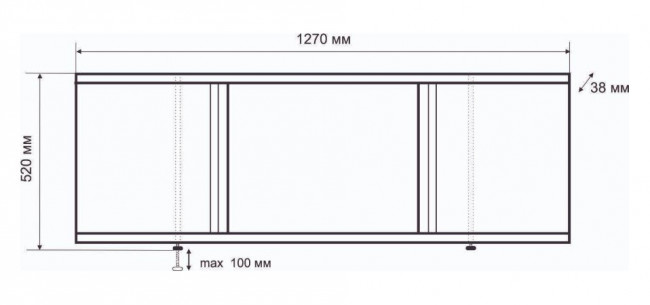 Экран под ванну Emmy Элис 127