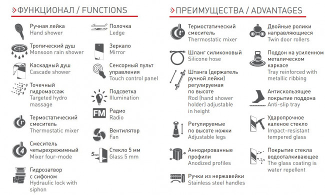 Душевая кабина Timo Standart Comfort T-8809 90*90 Clean Glass