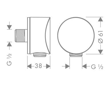 Шланговое подсоединение Hansgrohe FixFit S 26453140 бронза
