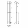 Полотенцесушитель электрический Point Гермес PN13822 П3 120*1200 диммер справа хром