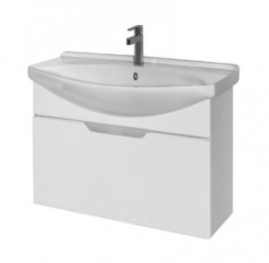 Тумба под раковину Dreja Laguna 75 99.0102 подвесная белый глянец