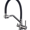 Смеситель Maretti Eleganza EN31RGF14 для кухни с подключением к фильтру оружейная сталь