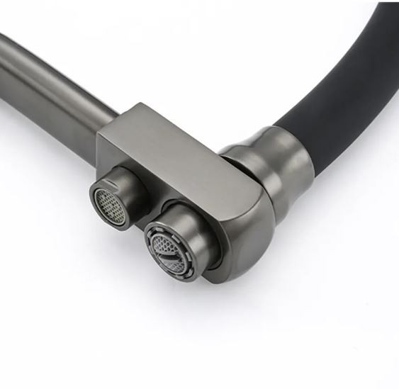 Смеситель Maretti Eleganza EN31RGF14 для кухни с подключением к фильтру оружейная сталь