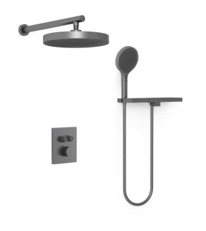 Душевая система Vincea Inspire VSFW-3I21MT2RGM термостат встраиваемая вороненая сталь