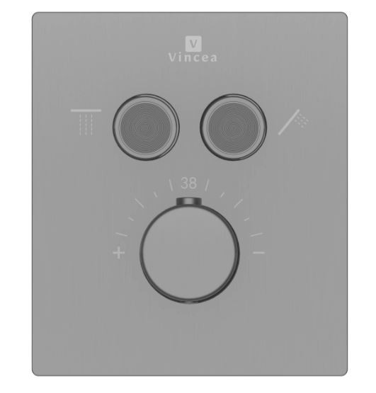 Душевая система Vincea Inspire VSFW-3I21MT2RGM термостат встраиваемая вороненая сталь