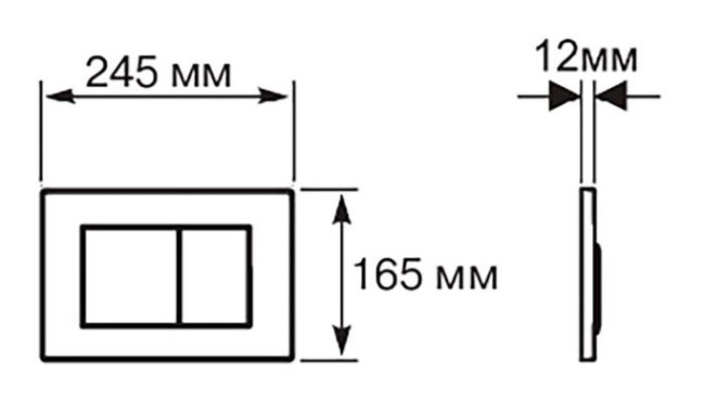 Клавиша смыва Aquatek KDI-0000033 оружейная сталь