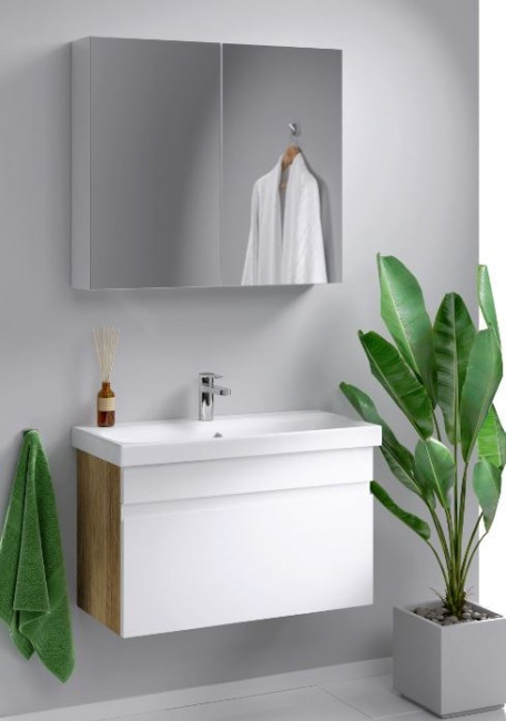 Тумба под раковину Aqwella Smart 80 SRT0108DB дуб балтийский