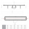 Душевой лоток Pestan Confluo Premium Line 300 13100119 White Glass Gold
