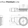 Душевой лоток Pestan Confluo Premium Line 300 13100119 White Glass Gold
