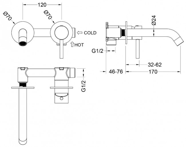 Смеситель Timo Saona 2372/00SM для раковины встроенный хром