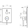 Смеситель Bravat Arc P69193C-2-ENG встраиваемый