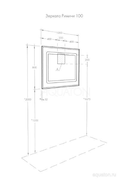 Зеркало Акватон Римини 100 1A136902RN010