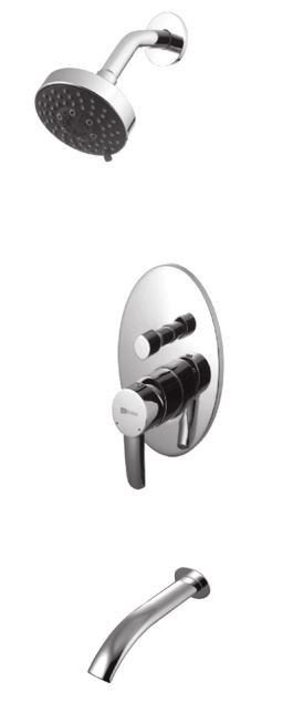 Душевая система Lemark Atlantiss LM3221C встраиваемая