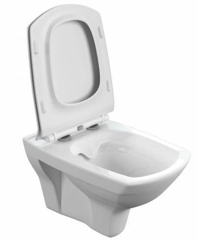 Унитаз подвесной Cersanit Carina XL Clean On DPL EO Slim MZ-CARINA-XL-COn-S-DL-E безободковый с микролифтом