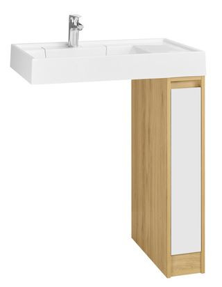 Тумба под раковину Акватон Лондри 20 1A267101LH0C0 дуб сантана без фасада