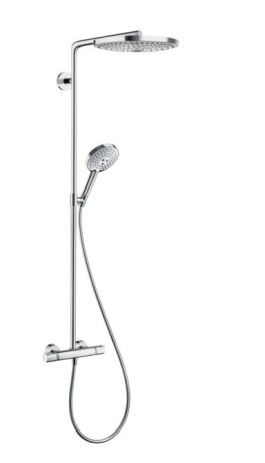 Душевая система Hansgrohe Raindance Select S Showerpipe 300 2jet 27133400 с термостатом хром/белый