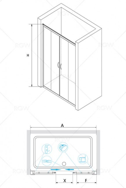 Душевая дверь RGW PA-11 150 01081115-21 матовое