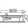 Душевой поддон полукруглый RGW LUX/TN-P 800x800 16180488-41