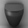 Унитаз подвесной Am.Pm Spirit V2.0 FlashClean C701700MBSC безободковый с микролифтом черный матовый